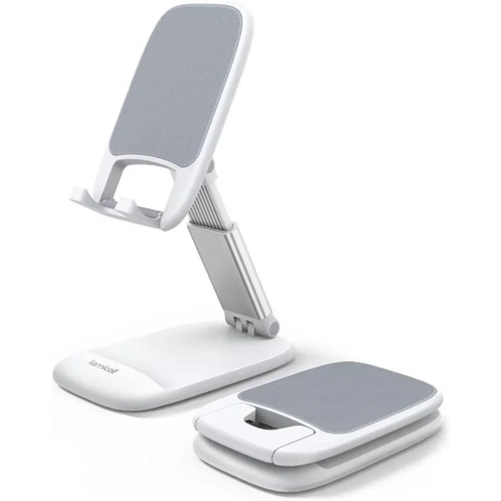 Foldable Phone Stand for Desk - Height Adjustable Holder Portable Cradle